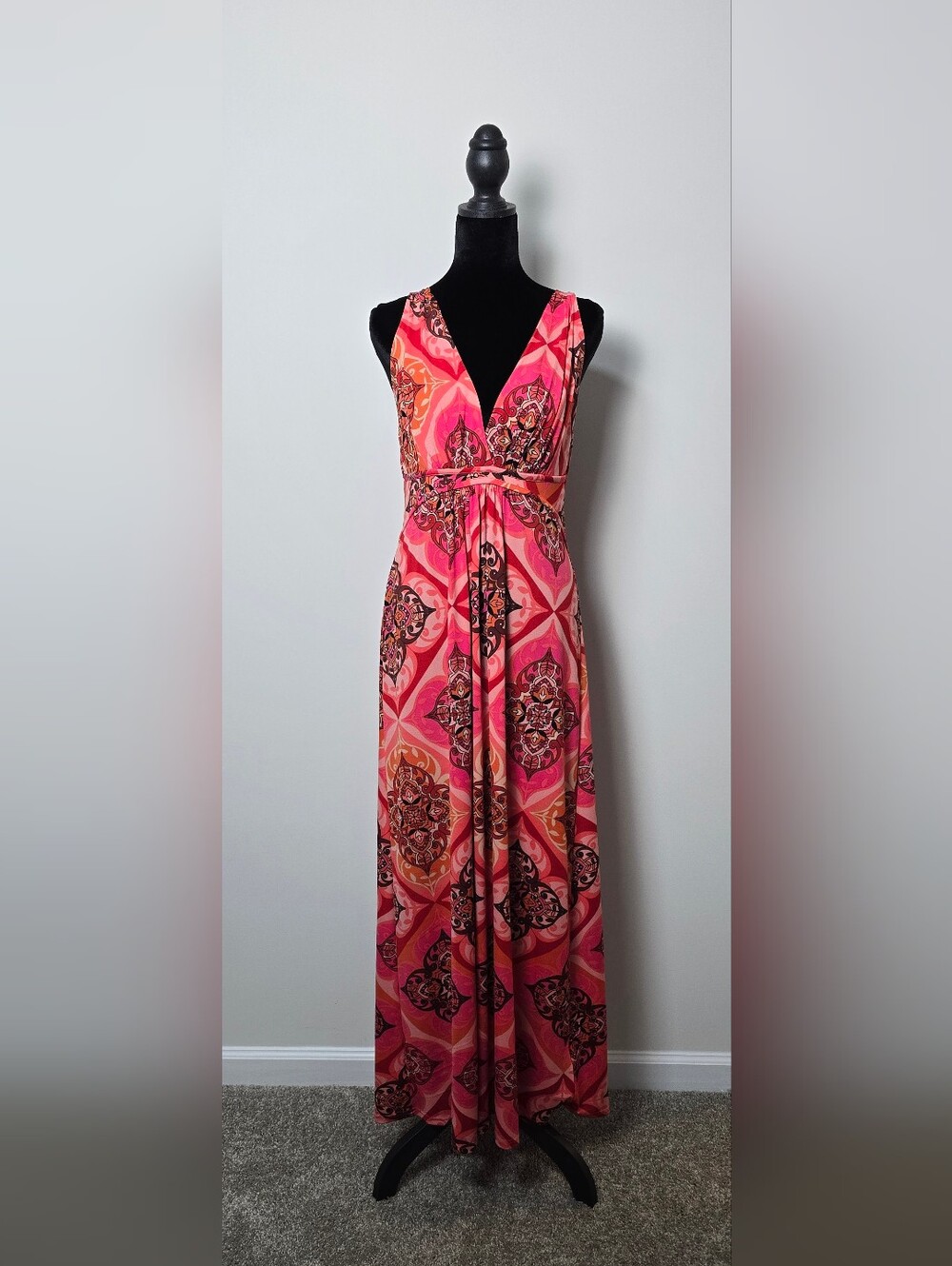 APRICOT Pink & Orange Patterned Maxi Dress